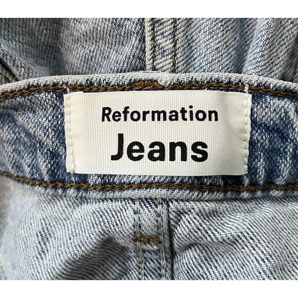 Reformation‎ Light Wash Montego Destroyed Women's Jeans Size 24 - Picture 3 of 6